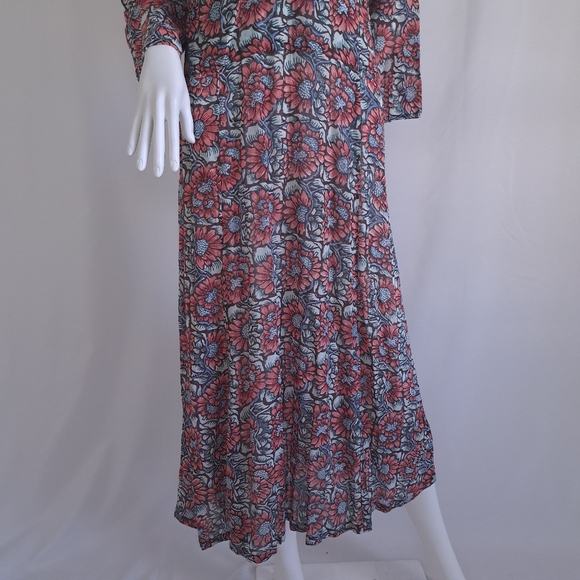 Anokhi Surplice Floral Print Midi Dress - Picture 4 of 13